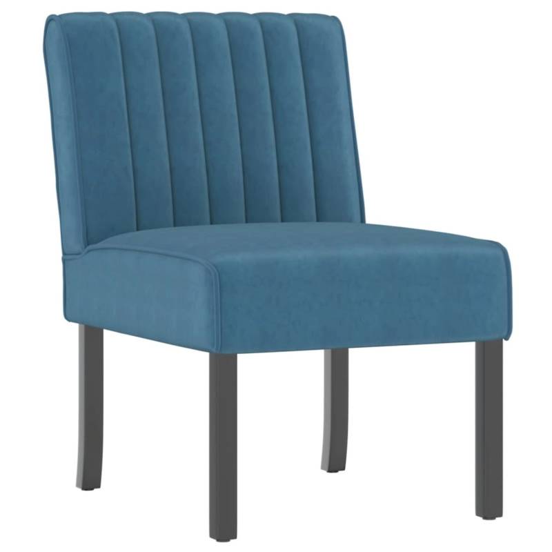 vidaXL Polsterstuhl Blau Samt von VIDAXL