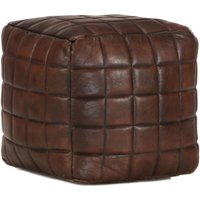 vidaXL Pouf Dunkelbraun 40 x 40 x 40 cm Echtes Ziegenleder vidaXL Pouf Dunkelbraun 40 x 40 x 40 cm Echtes Ziegenleder von VIDAXL