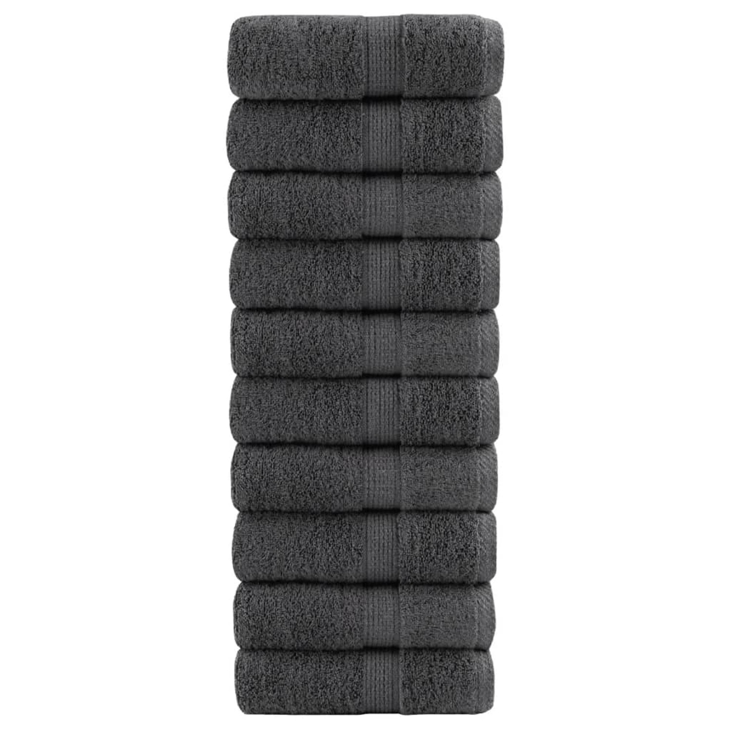 vidaXL Premium-Gästetücher 10 Stk Anthrazit 30x50cm 600 g/m2 Baumwolle vidaXL Premium-Gästetücher 10 Stk Anthrazit 30x50cm 600 g/m2 Baumwolle von VIDAXL