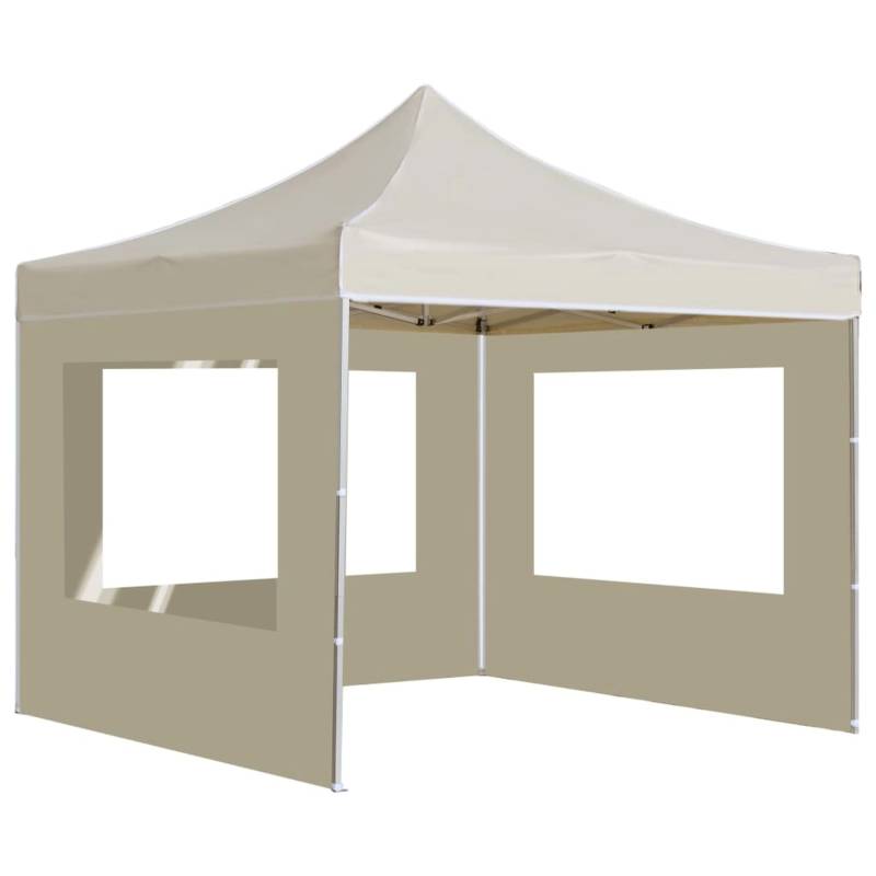 vidaXL Profi-Partyzelt Faltbar mit Wänden Aluminium 3x3 m Creme von VIDAXL