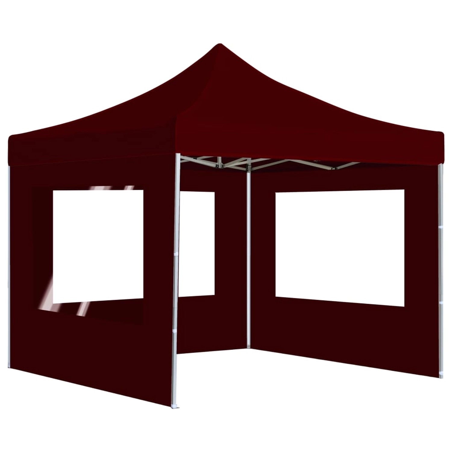 vidaXL Profi-Partyzelt Faltbar mit Wänden Aluminium 3x3m Weißrot von VIDAXL