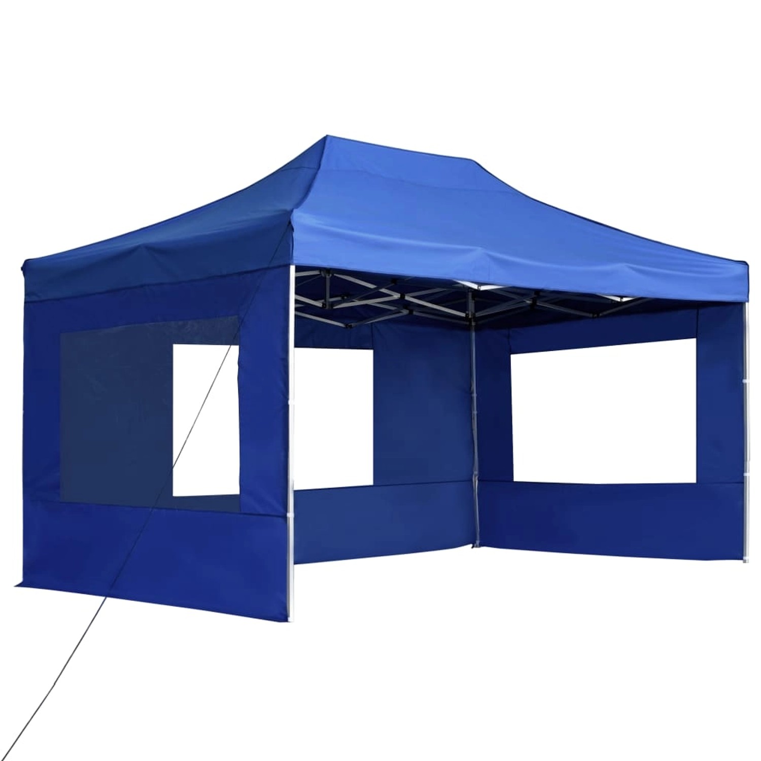 vidaXL Profi-Partyzelt Faltbar mit Wänden Aluminium 4,5x3 m Blau vidaXL Profi-Partyzelt Faltbar mit Wänden Aluminium 4,5x3 m Blau von VIDAXL