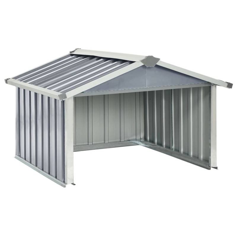 vidaXL Rasenmäher Garage 92x97x63 cm Verzinkter Stahl Grau 784830 von VIDAXL
