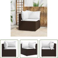vidaXL Rattan - Garten-Ecksofa mit Kissen Braun Poly Rattan vidaXL Rattan - Garten-Ecksofa mit Kissen Braun Poly Rattan von VIDAXL