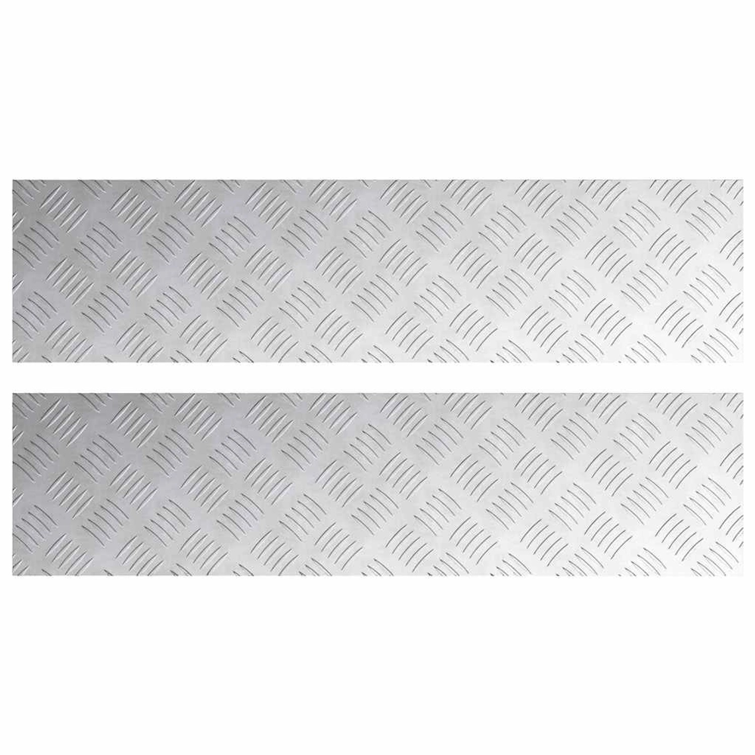 vidaXL Rautenscheiben 2 Stk Silber 100 x 25 cm Aluminium 4104279 vidaXL Rautenscheiben 2 Stk Silber 100 x 25 cm Aluminium 4104279 von VIDAXL