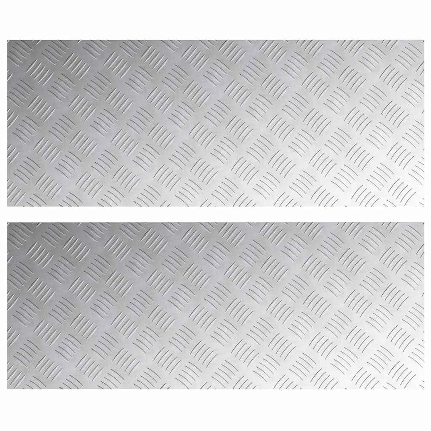 vidaXL Rautenscheiben 2 Stk Silber 100 x 40 cm Aluminium 4104341 vidaXL Rautenscheiben 2 Stk Silber 100 x 40 cm Aluminium 4104341 von VIDAXL