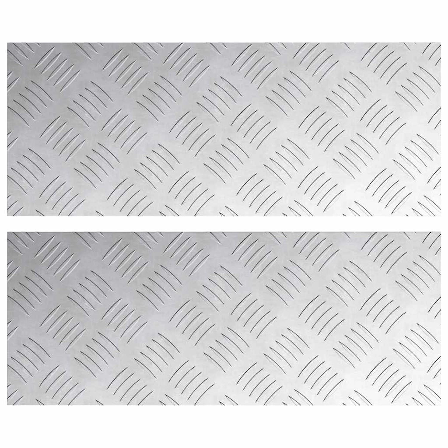 vidaXL Rautenscheiben 2 Stk Silber 50 x 20 cm Aluminium 4104247 vidaXL Rautenscheiben 2 Stk Silber 50 x 20 cm Aluminium 4104247 von VIDAXL