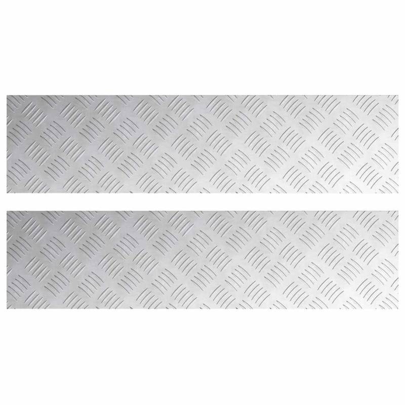 vidaXL Rautenscheiben 2 Stk Silber 80 x 20 cm Aluminium 4104259 vidaXL Rautenscheiben 2 Stk Silber 80 x 20 cm Aluminium 4104259 von VIDAXL