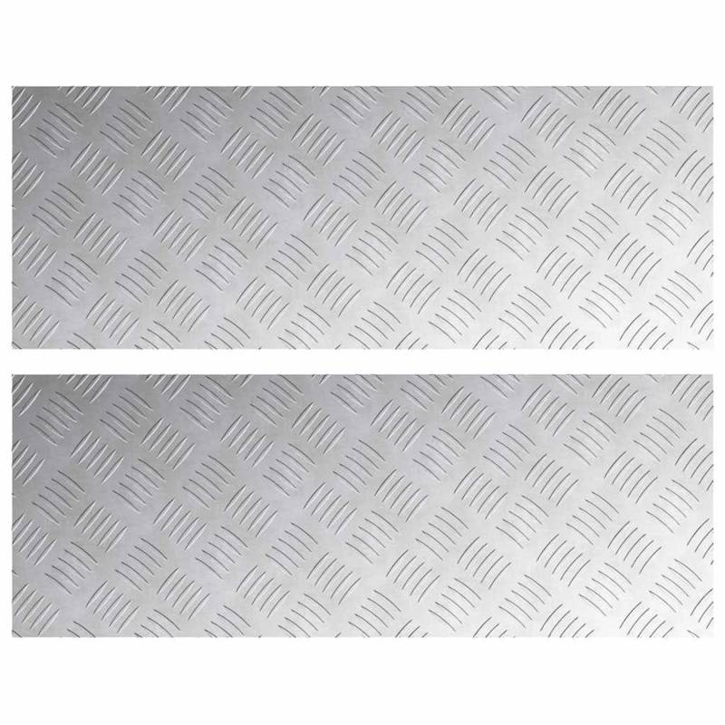 vidaXL Rautenscheiben 2 Stk Silber 80 x 30 cm Aluminium 4104305 vidaXL Rautenscheiben 2 Stk Silber 80 x 30 cm Aluminium 4104305 von VIDAXL