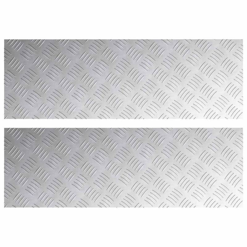 vidaXL Rautenscheiben 2 Stk Silber 90 x 30 cm Aluminium 4104307 vidaXL Rautenscheiben 2 Stk Silber 90 x 30 cm Aluminium 4104307 von VIDAXL