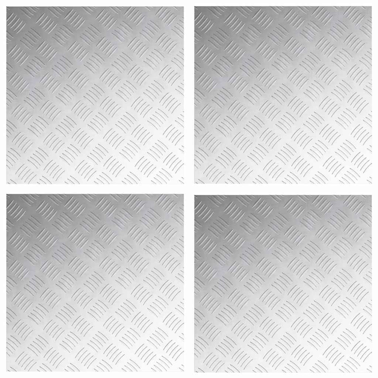 vidaXL Rautenscheiben 4 Stk Silber 50 x 50 cm Aluminium 4104346 vidaXL Rautenscheiben 4 Stk Silber 50 x 50 cm Aluminium 4104346 von VIDAXL
