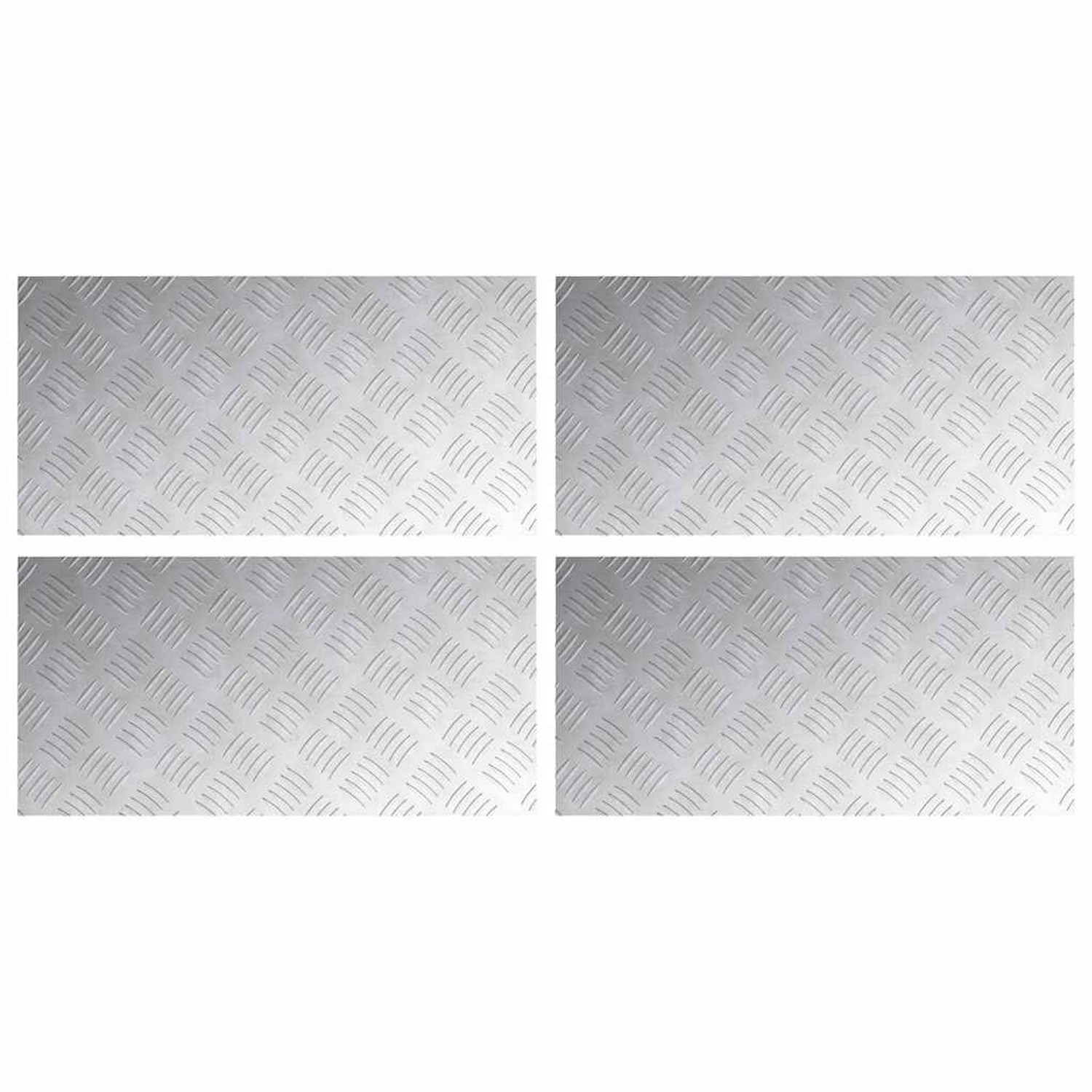 vidaXL Rautenscheiben 4 Stk Silber 60 x 30 cm Aluminium 4104296 vidaXL Rautenscheiben 4 Stk Silber 60 x 30 cm Aluminium 4104296 von VIDAXL