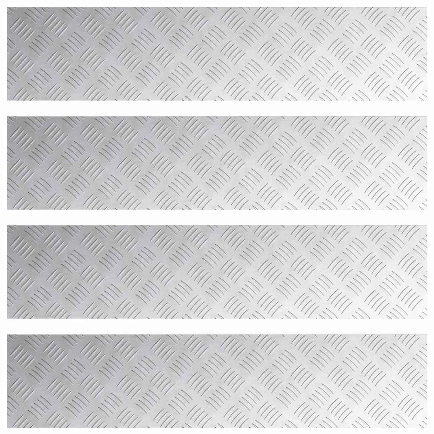vidaXL Rautenscheiben 4 Stk Silber 90 x 20 cm Aluminium 4104266 vidaXL Rautenscheiben 4 Stk Silber 90 x 20 cm Aluminium 4104266 von VIDAXL