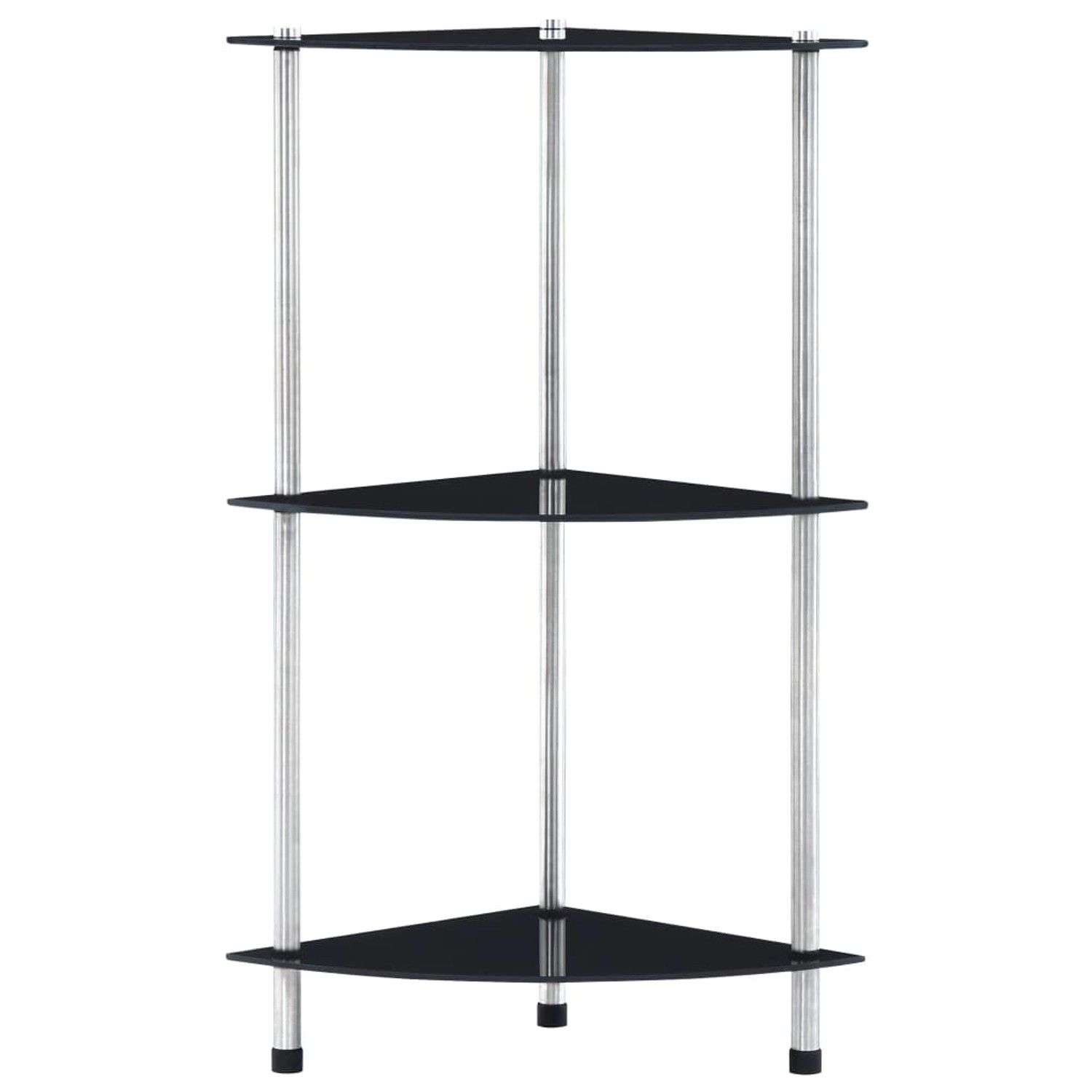 vidaXL Regal mit 3 Ablagen Schwarz 30x30x67 cm Hartglas vidaXL Regal mit 3 Ablagen Schwarz 30x30x67 cm Hartglas von VIDAXL