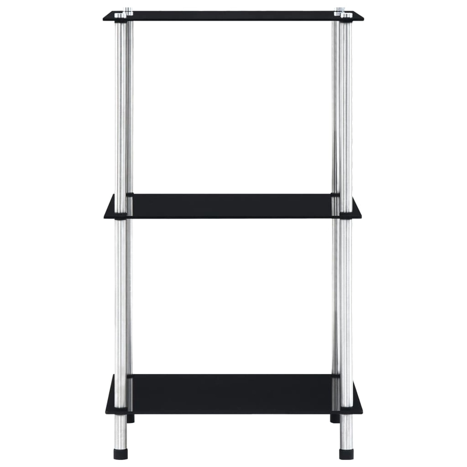 vidaXL Regal mit 3 Ablagen Schwarz 40x40x67 cm Hartglas vidaXL Regal mit 3 Ablagen Schwarz 40x40x67 cm Hartglas von VIDAXL