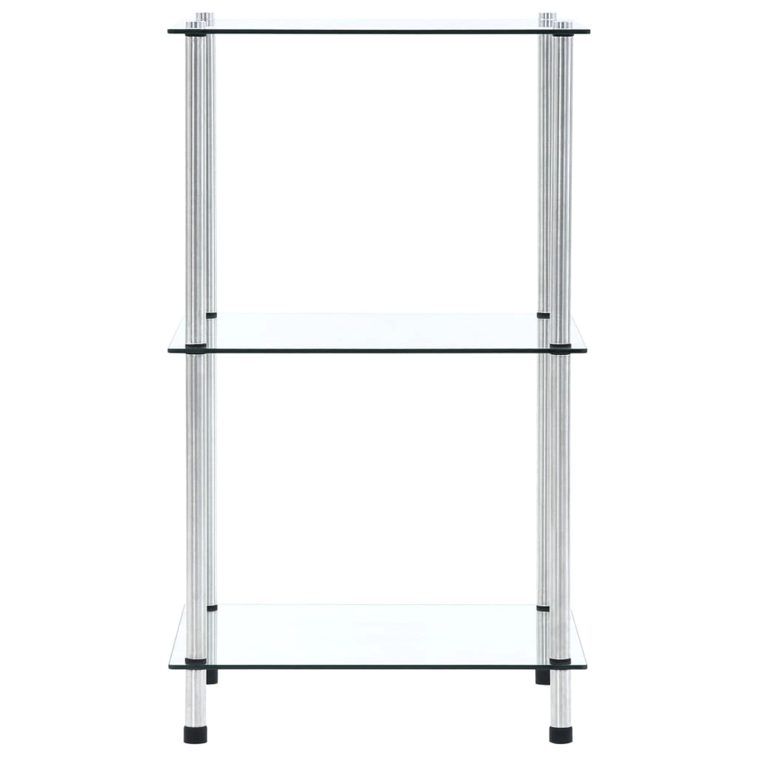 vidaXL Regal mit 3 Ablagen Transparent 40x40x67 cm Hartglas vidaXL Regal mit 3 Ablagen Transparent 40x40x67 cm Hartglas von VIDAXL