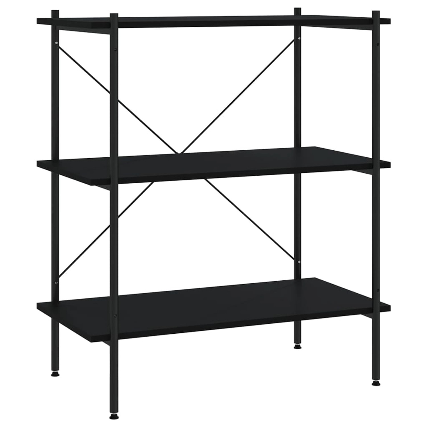 vidaXL Regal mit 3 Böden Schwarz 80x40x92 cm vidaXL Regal mit 3 Böden Schwarz 80x40x92 cm von VIDAXL