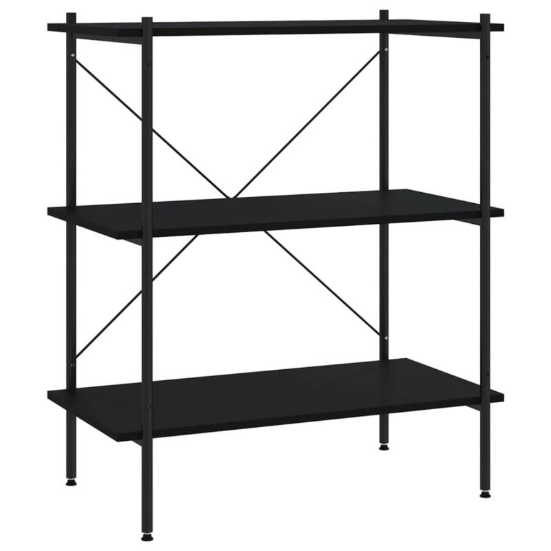 vidaXL Regal mit 3 Böden Schwarz 80x40x92 cm von VIDAXL