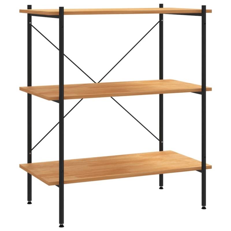 vidaXL Regal mit 3 Böden Schwarz und Eiche-Optik 80x40x92 cm von VIDAXL