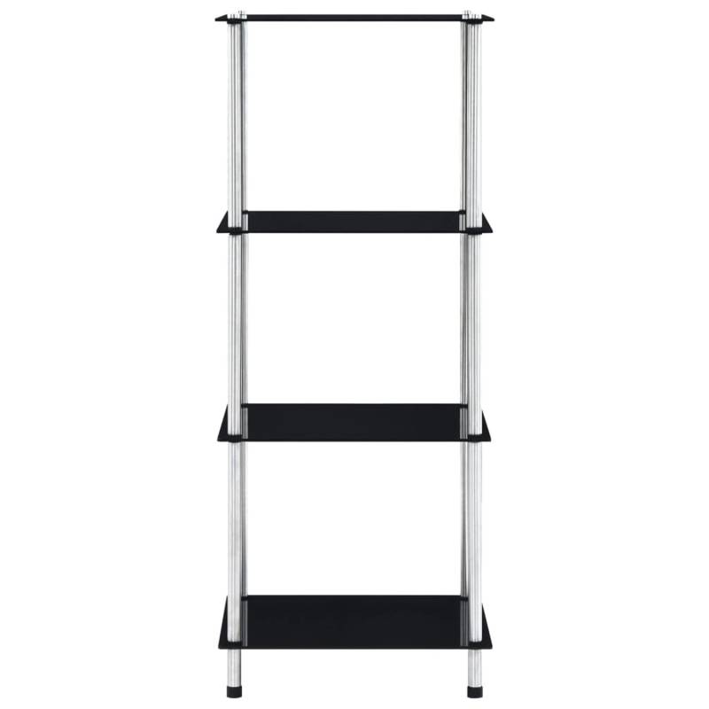 vidaXL Regal mit 4 Ablagen Schwarz 40x40x100 cm Hartglas von VIDAXL