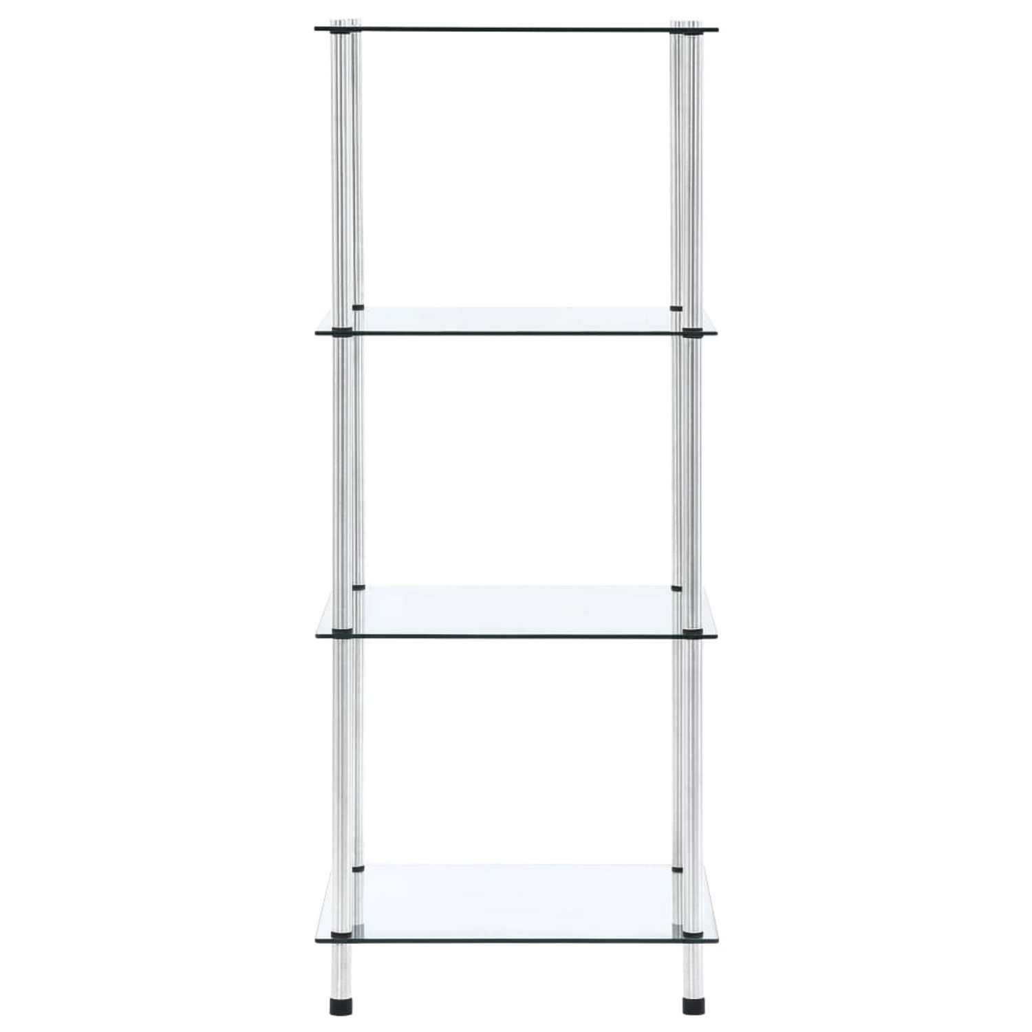 vidaXL Regal mit 4 Ablagen Transparent 40x40x100 cm Hartglas vidaXL Regal mit 4 Ablagen Transparent 40x40x100 cm Hartglas von VIDAXL