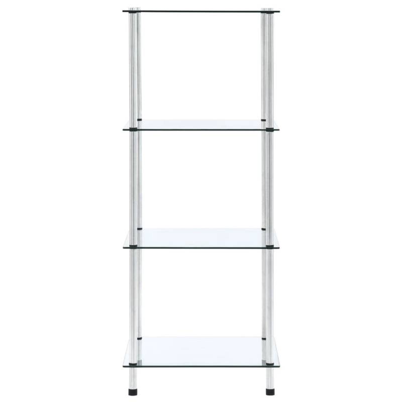 vidaXL Regal mit 4 Ablagen Transparent 40x40x100 cm Hartglas von VIDAXL