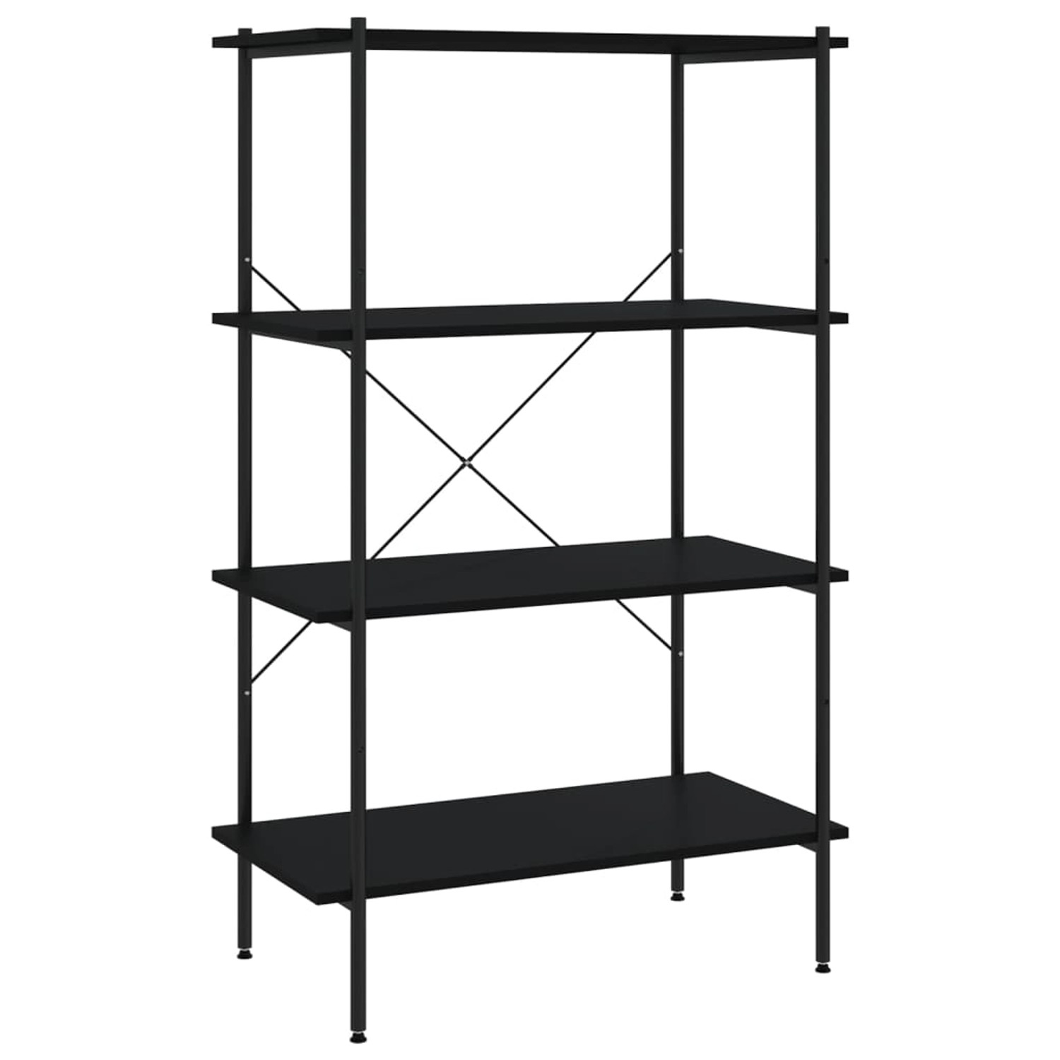 vidaXL Regal mit 4 Böden Schwarz 80x40x130 cm vidaXL Regal mit 4 Böden Schwarz 80x40x130 cm von VIDAXL