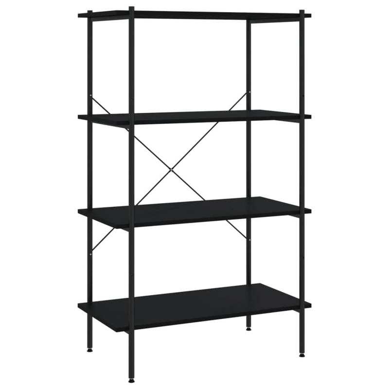 vidaXL Regal mit 4 Böden Schwarz 80x40x130 cm von VIDAXL