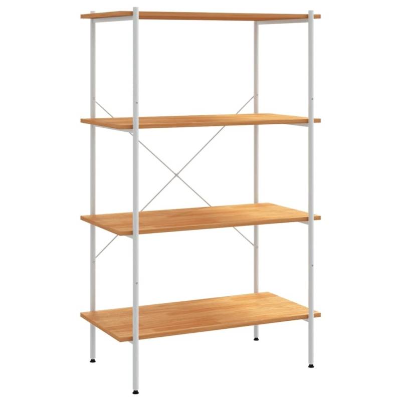 vidaXL Regal mit 4 Böden Weiß und Eiche-Optik 80x40x130 cm von VIDAXL