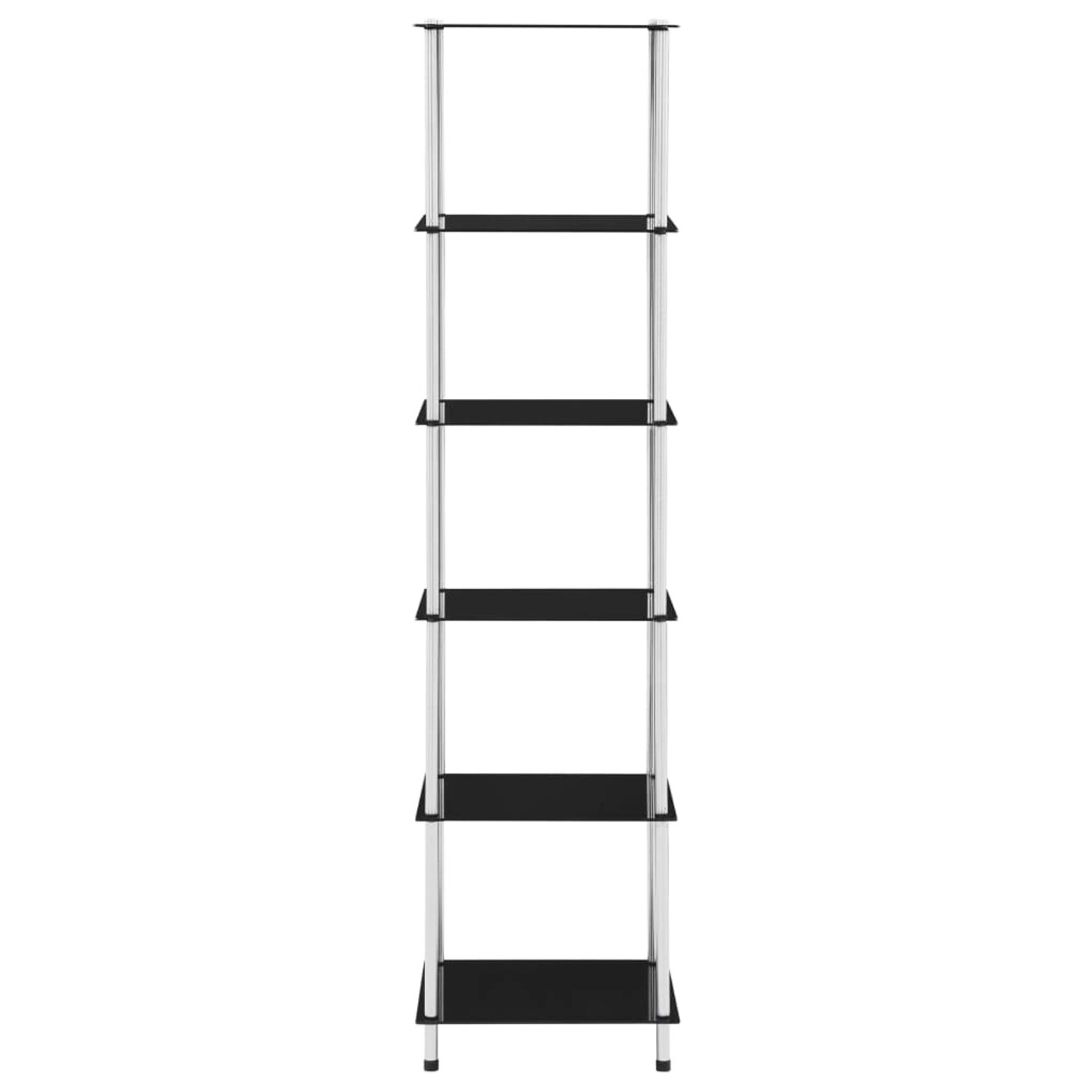 vidaXL Regal mit 6 Ablagen Schwarz 40x40x160 cm Hartglas vidaXL Regal mit 6 Ablagen Schwarz 40x40x160 cm Hartglas von VIDAXL