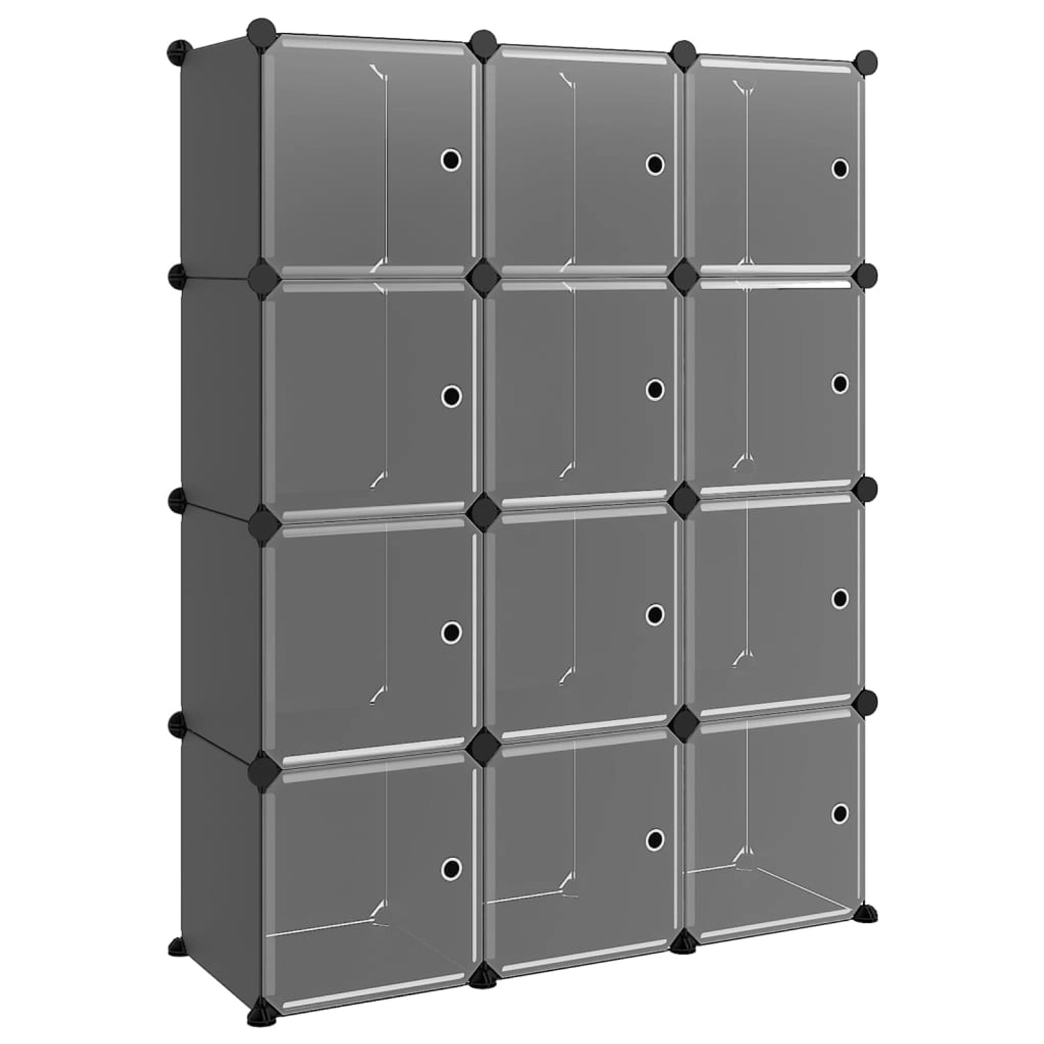 vidaXL Regalsystem mit 12 Würfeln und Türen Schwarz PP 340556 vidaXL Regalsystem mit 12 Würfeln und Türen Schwarz PP 340556 von VIDAXL