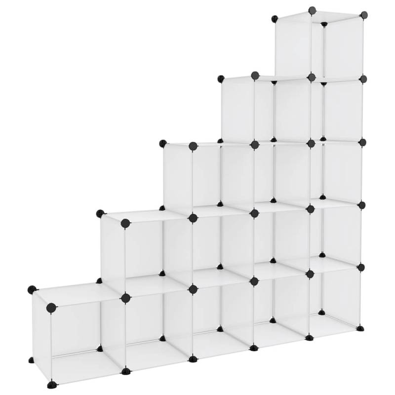 vidaXL Regalsystem mit 15 Würfeln Transparent PP 340549 vidaXL Regalsystem mit 15 Würfeln Transparent PP 340549 von VIDAXL