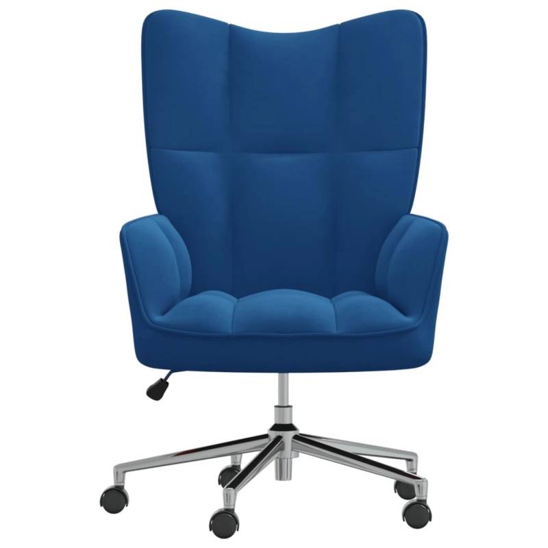 vidaXL Relaxsessel Blau Samt Modell 12 von VIDAXL