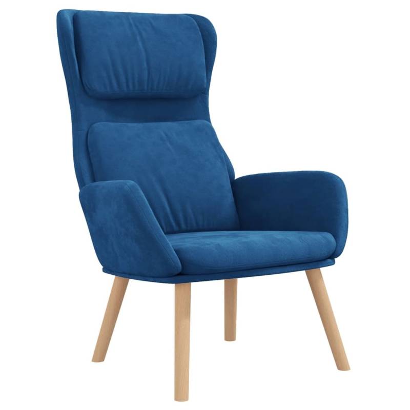 vidaXL Relaxsessel Blau Samt Modell 25 von VIDAXL