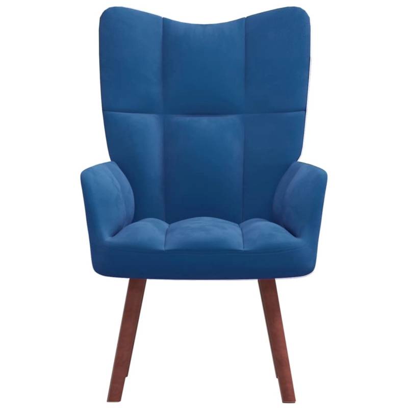 vidaXL Relaxsessel Blau Samt Modell 8 von VIDAXL