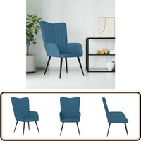 vidaXL Relaxsessel Blau Samt vidaXL Relaxsessel Blau Samt von VIDAXL