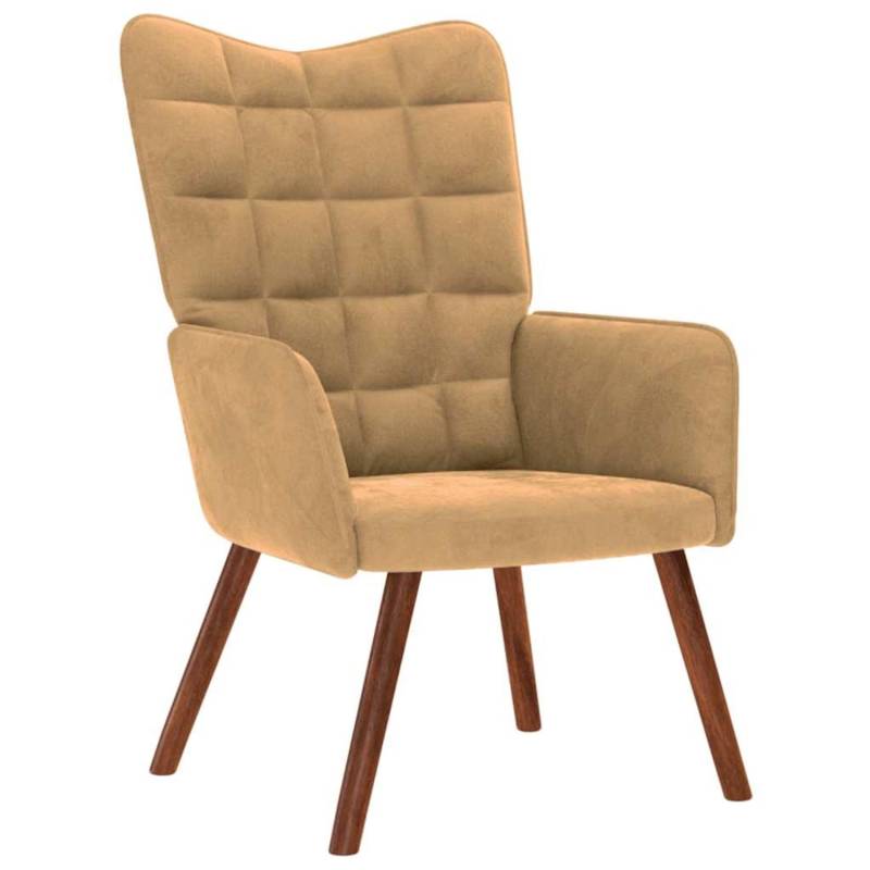 vidaXL Relaxsessel Braun Samt 4016818 von VIDAXL