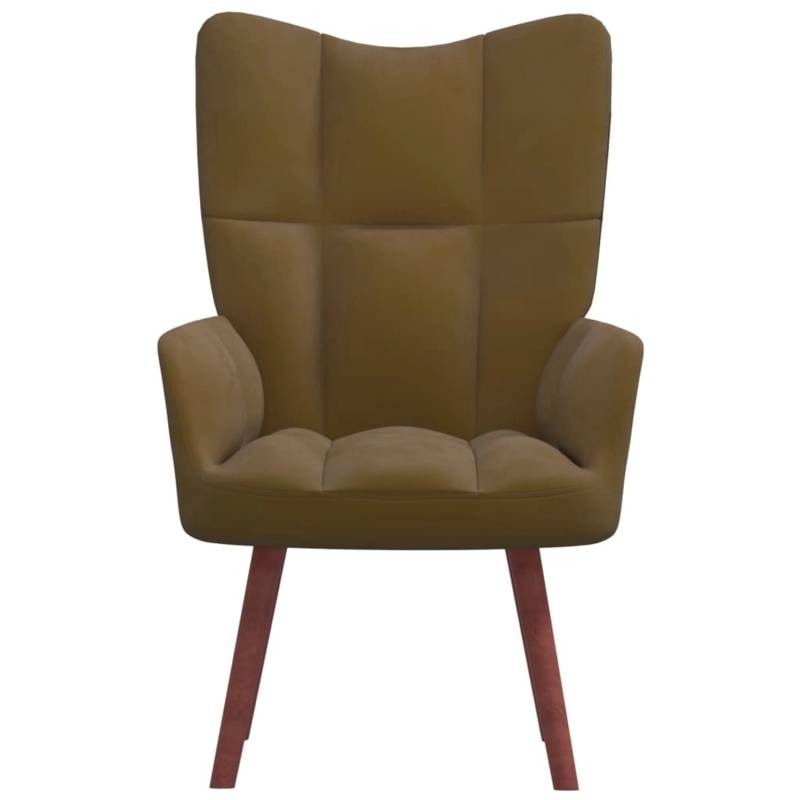 vidaXL Relaxsessel Braun Samt Modell 8 von VIDAXL