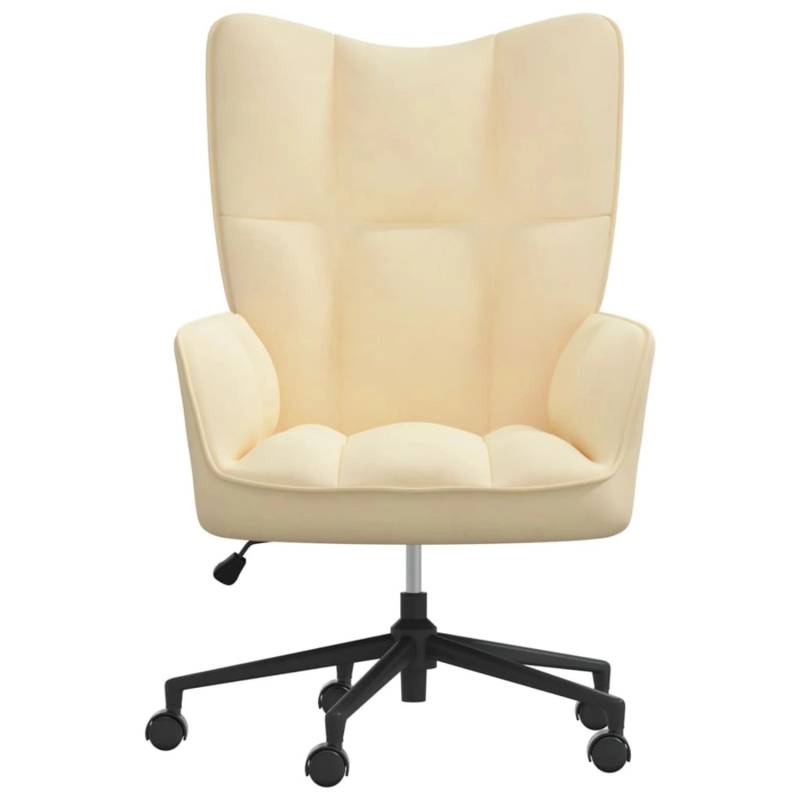 vidaXL Relaxsessel CremeWeiß Samt Modell 12 von VIDAXL