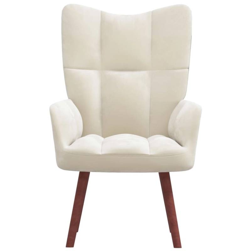 vidaXL Relaxsessel CremeWeiß Samt Modell 7 von VIDAXL