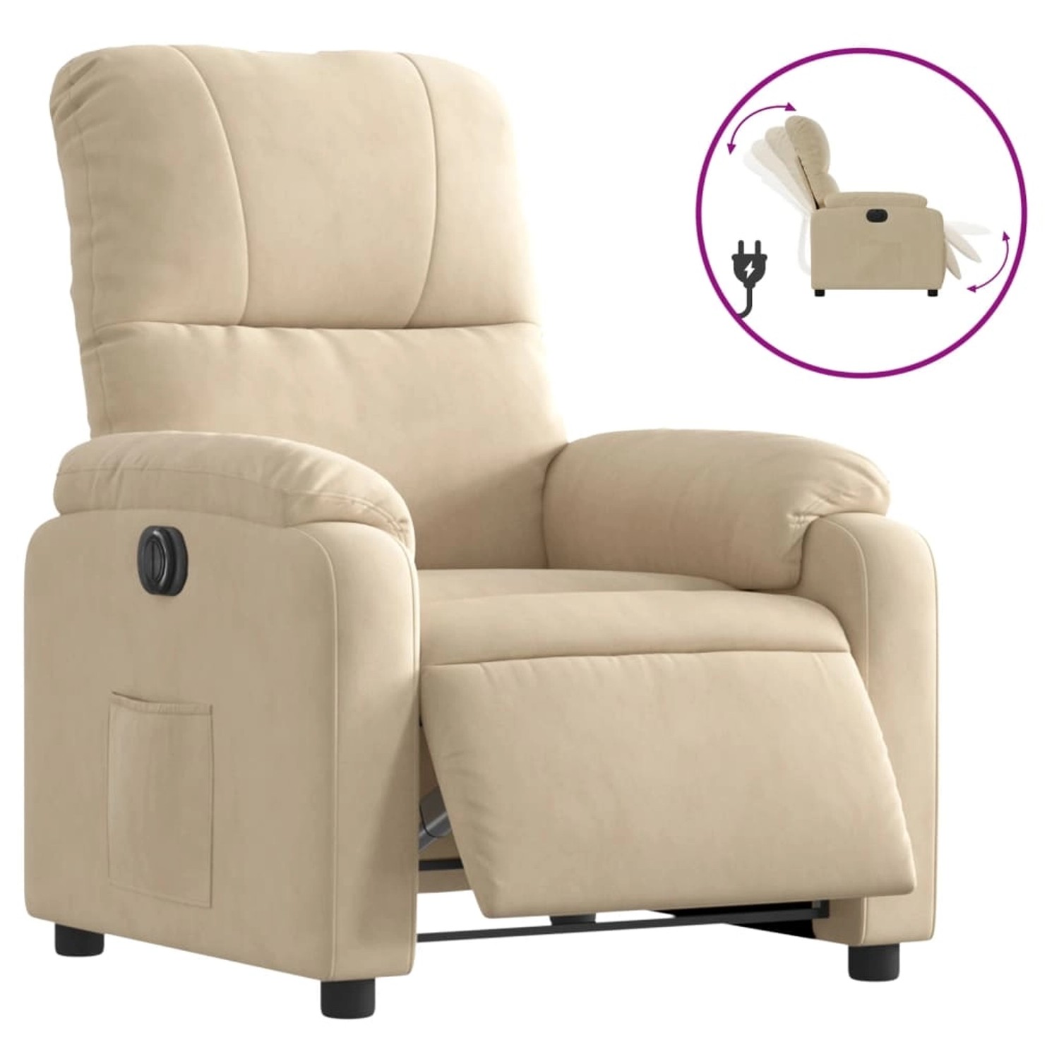 vidaXL Relaxsessel Elektrisch Creme Mikrofasergewebe Modell 4 vidaXL Relaxsessel Elektrisch Creme Mikrofasergewebe Modell 4 von VIDAXL