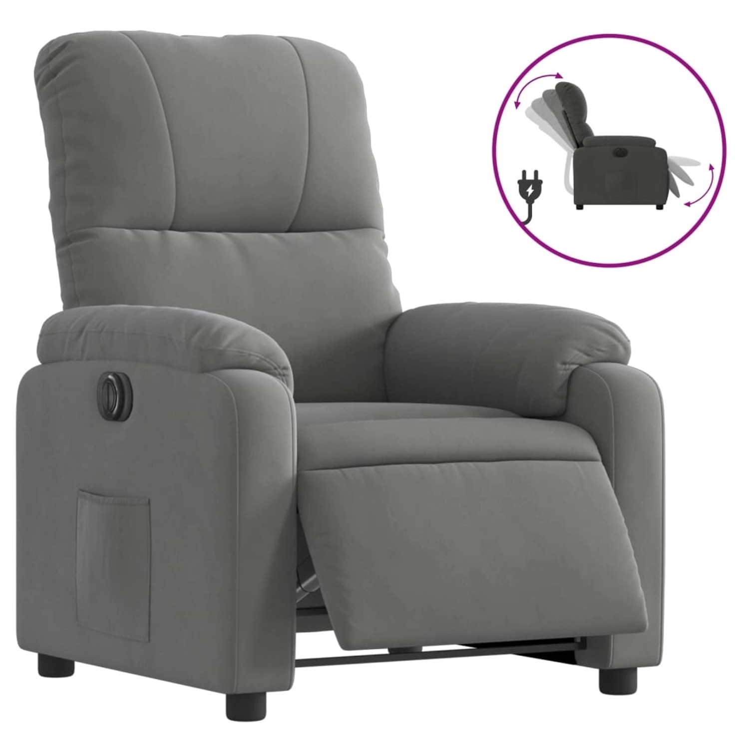vidaXL Relaxsessel Elektrisch Dunkelgrau Mikrofasergewebe vidaXL Relaxsessel Elektrisch Dunkelgrau Mikrofasergewebe von VIDAXL