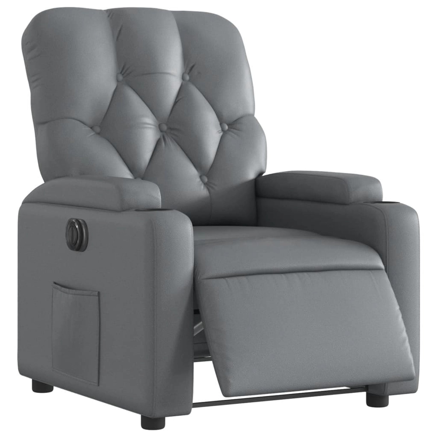 vidaXL Relaxsessel Elektrisch Grau Kunstleder Modell 18 von VIDAXL