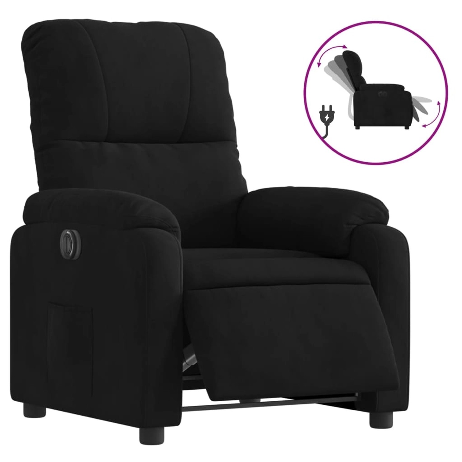 vidaXL Relaxsessel Elektrisch Schwarz Mikrofasergewebe vidaXL Relaxsessel Elektrisch Schwarz Mikrofasergewebe von VIDAXL