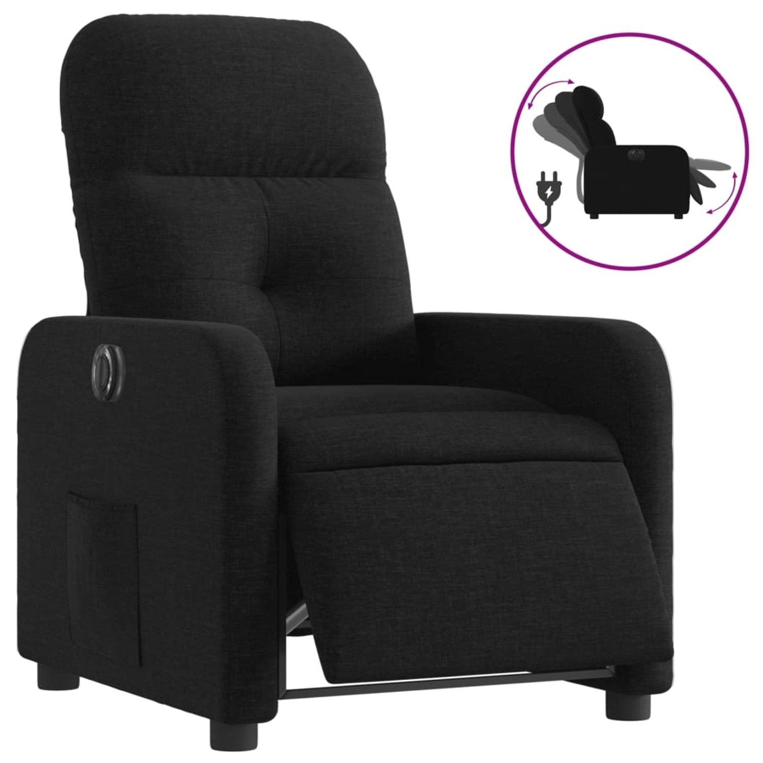 vidaXL Relaxsessel Elektrisch Schwarz Stoff Modell 37 vidaXL Relaxsessel Elektrisch Schwarz Stoff Modell 37 von VIDAXL