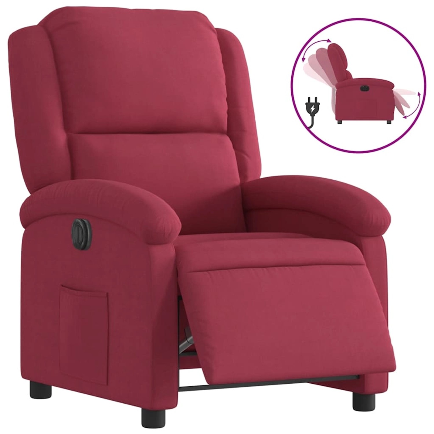 vidaXL Relaxsessel Elektrisch Weinrot Samt 3204283 vidaXL Relaxsessel Elektrisch Weinrot Samt 3204283 von VIDAXL
