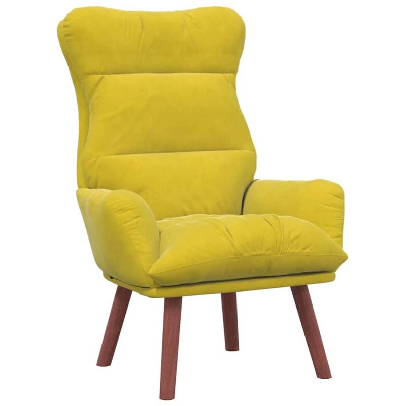 vidaXL Relaxsessel Gelb 69 x 74 x 93 cm Samt 42001841 von VIDAXL