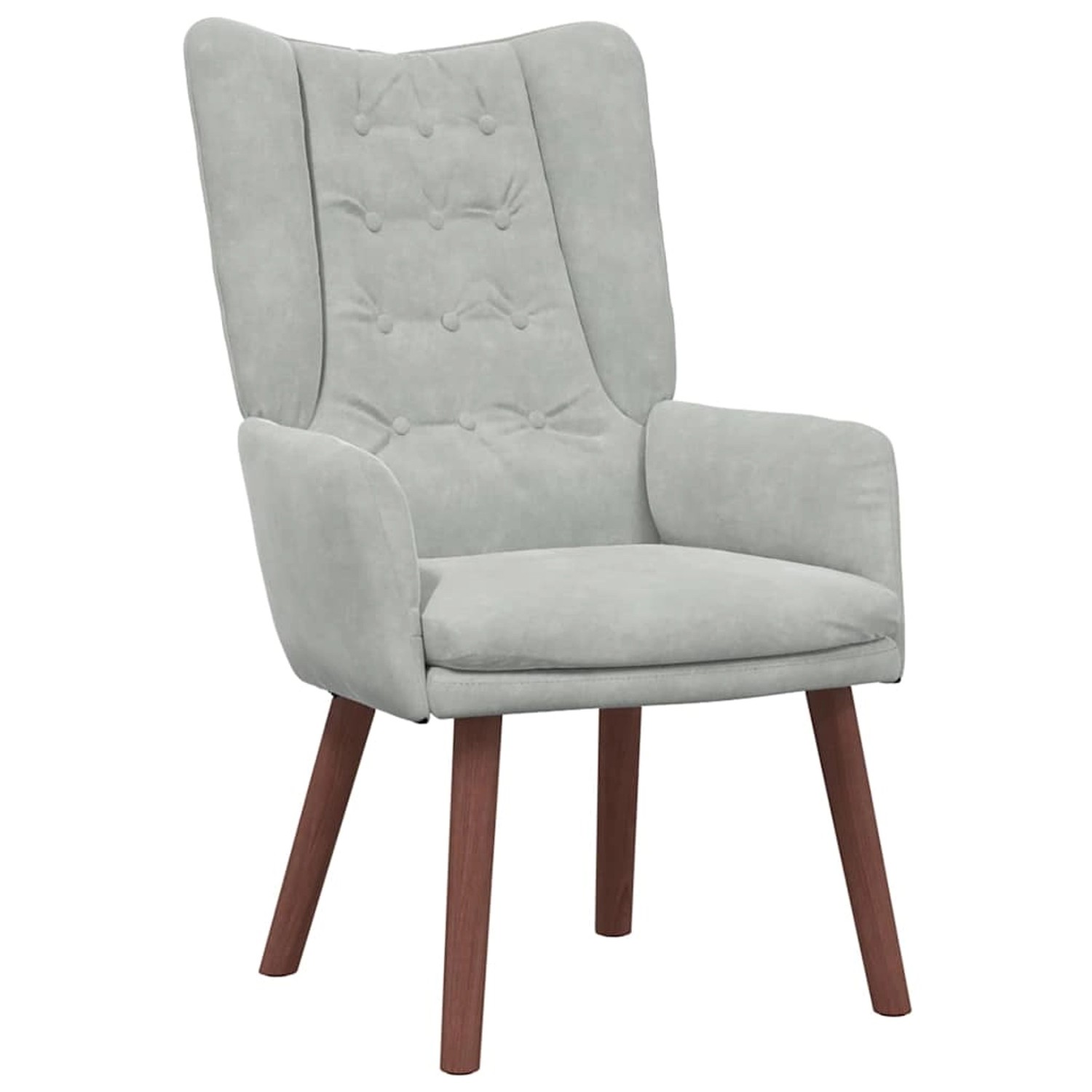 vidaXL Relaxsessel Hellgrau 63 x 67 x 94 cm Samt 42001814 vidaXL Relaxsessel Hellgrau 63 x 67 x 94 cm Samt 42001814 von VIDAXL