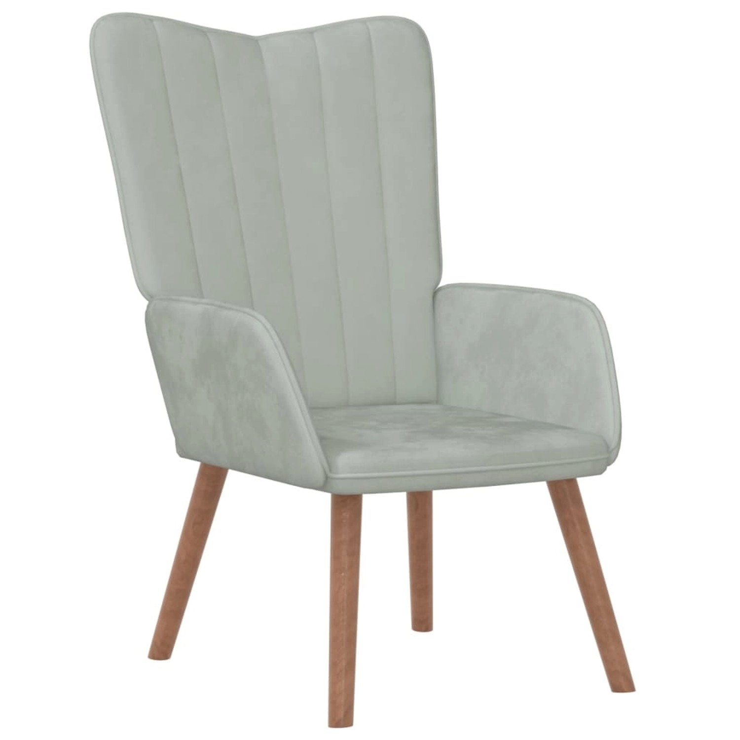 vidaXL Relaxsessel Hellgrau Samt Modell 1 vidaXL Relaxsessel Hellgrau Samt Modell 1 von VIDAXL