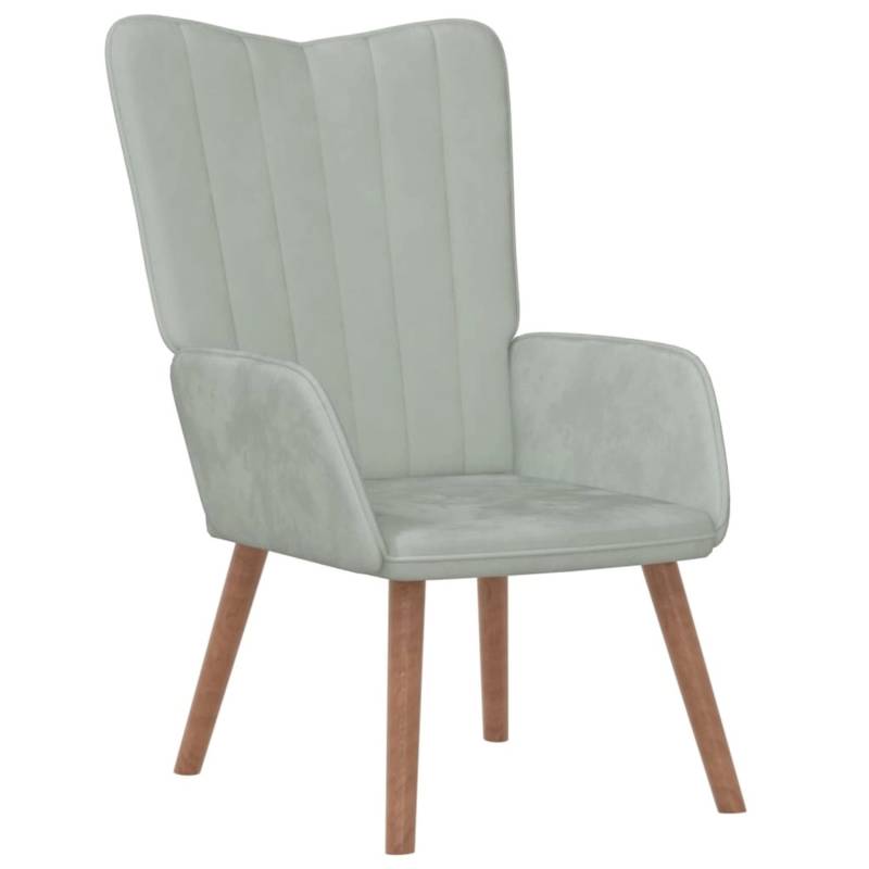 vidaXL Relaxsessel Hellgrau Samt Modell 1 von VIDAXL